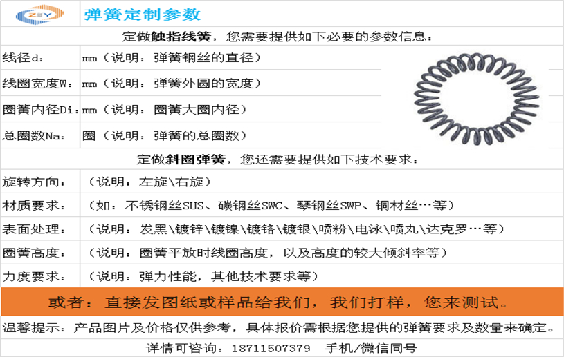 廠家定制斜圈彈簧
